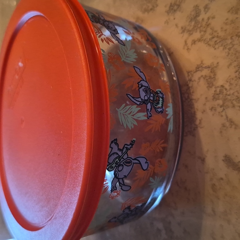 Disney Stitch Glass Storage Container W/Lid